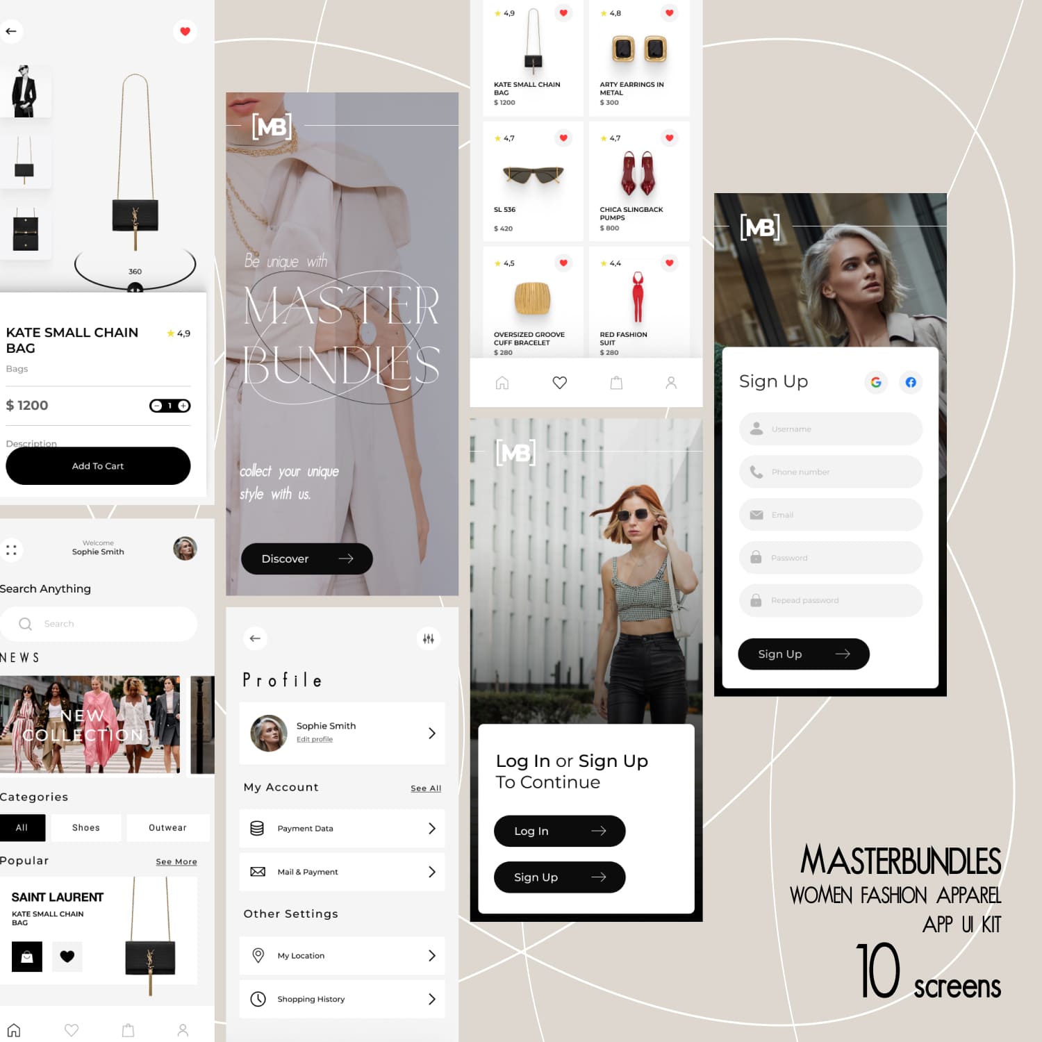 Women Fashion Apparel App UI Kit.