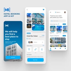 Hotel Booking App UI Kit.