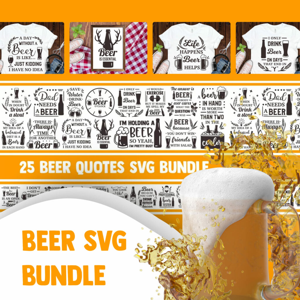 Beer SVG Bundle, Alcohol SVG, Drinking SVG, Dad SVG Beer Mug ...