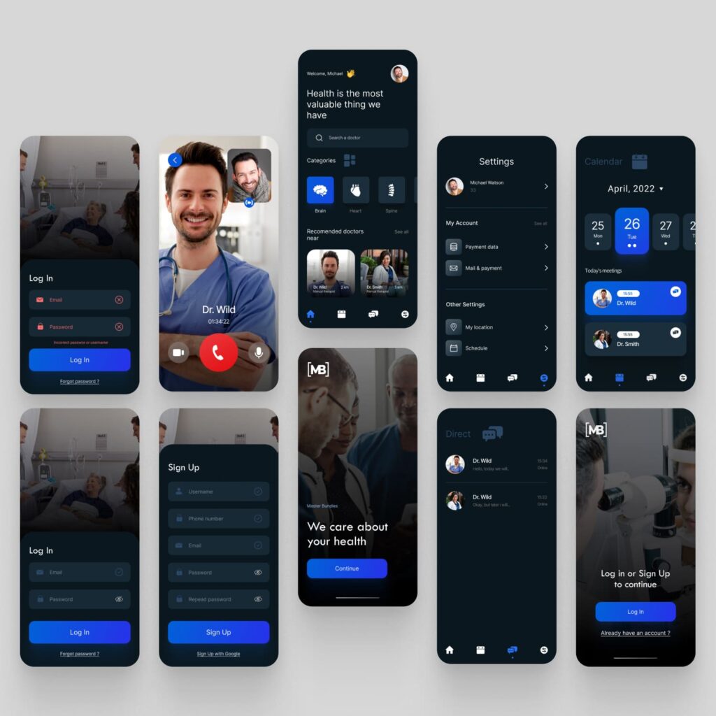 Online Doctor Consultation App Ui Kit – Masterbundles