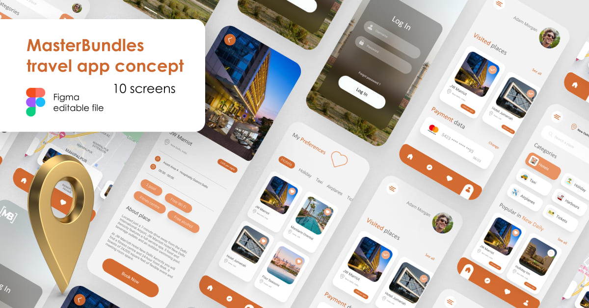 Travel App UI Kit.