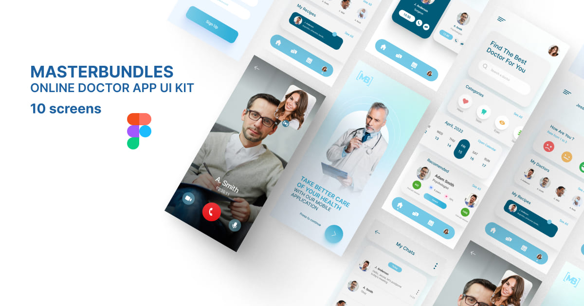 Online Doctor App UI Kit.