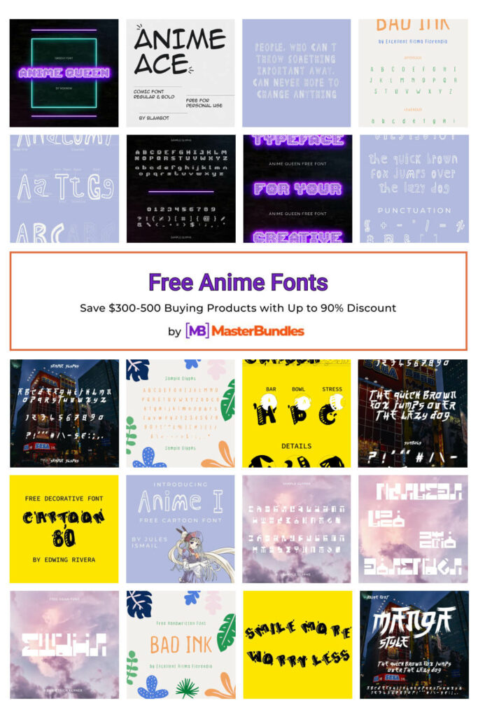 11+ Free Anime Fonts 2023 - MasterBundles