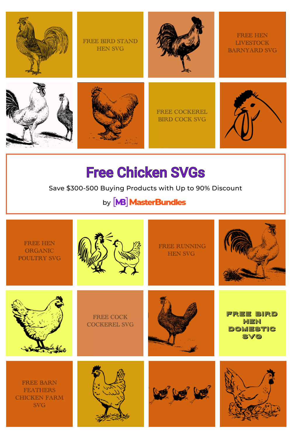 free chicken svgs pinterest image.