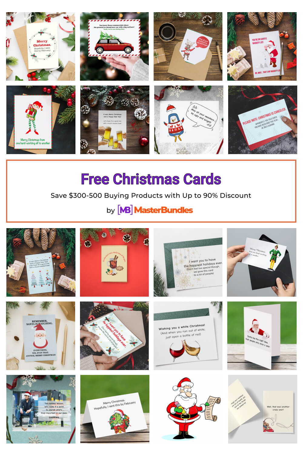 free christmas cards pinterest image.
