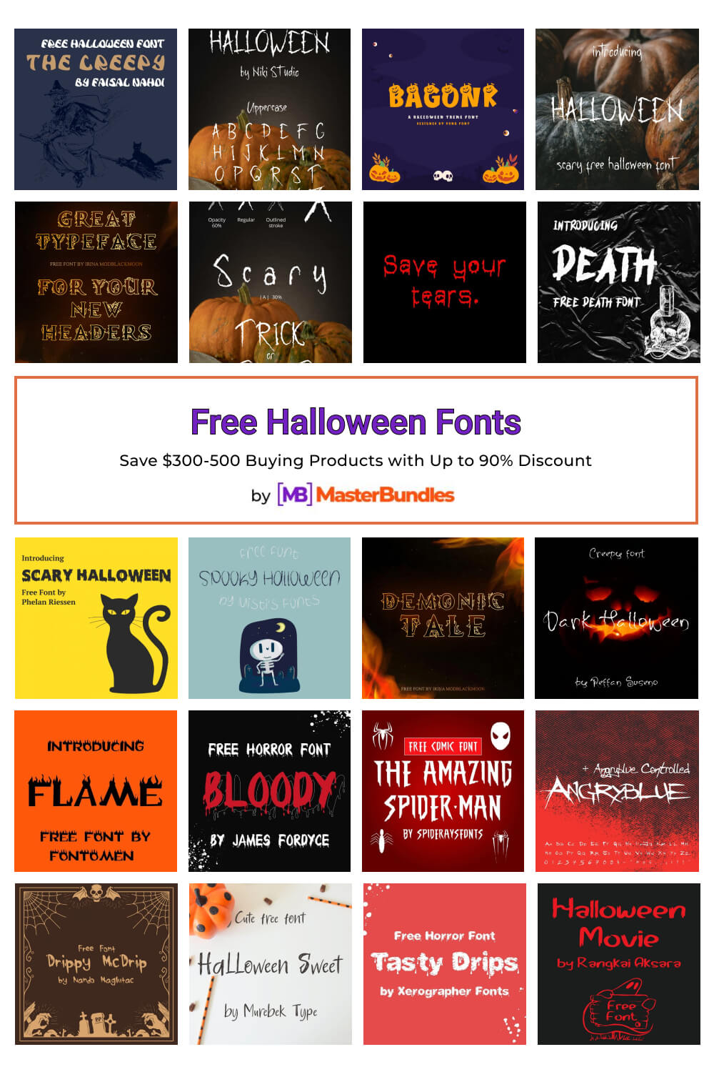 free halloween fonts pinterest image.