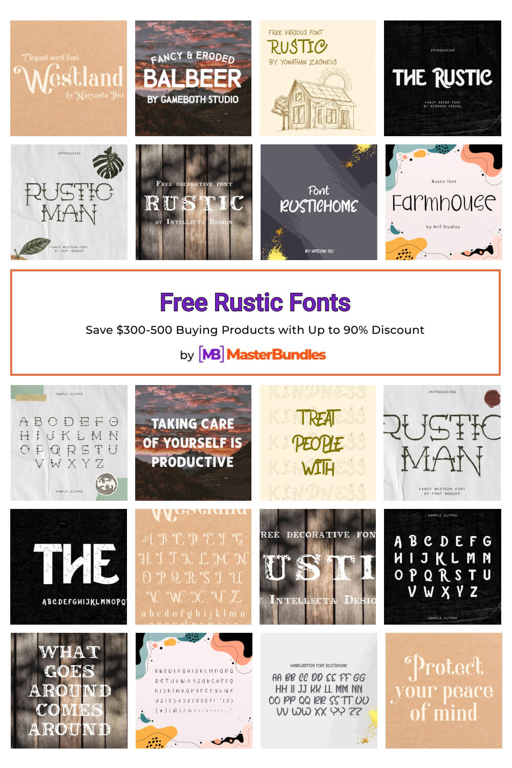 free rustic fonts pinterest image.