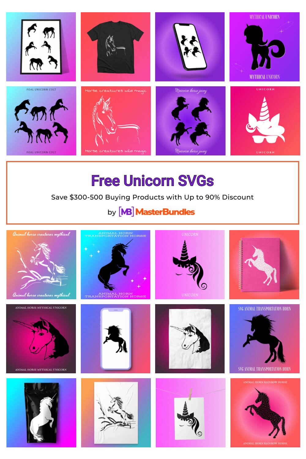 free unicorn svgs pinterest image.