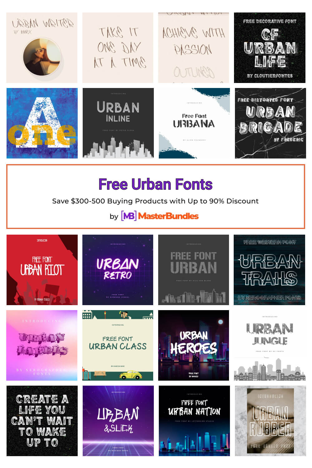 free urban fonts pinterest image.