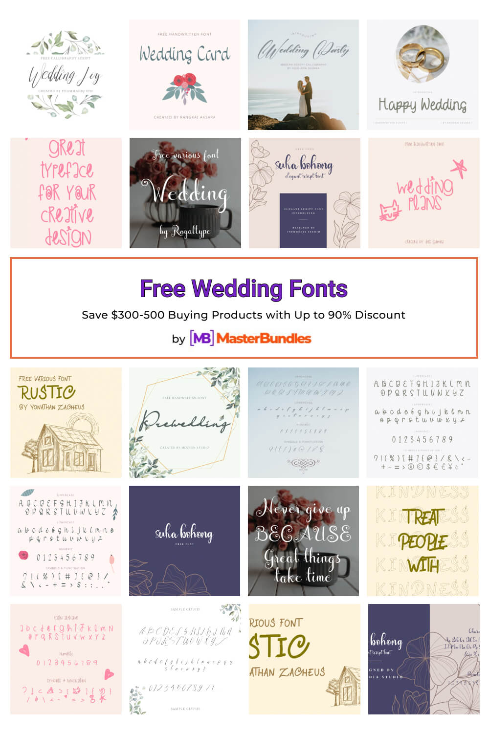 free wedding fonts pinterest image.