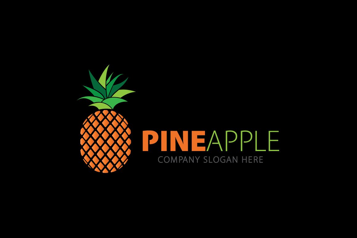 Colorful pineapple logo for eco brand.