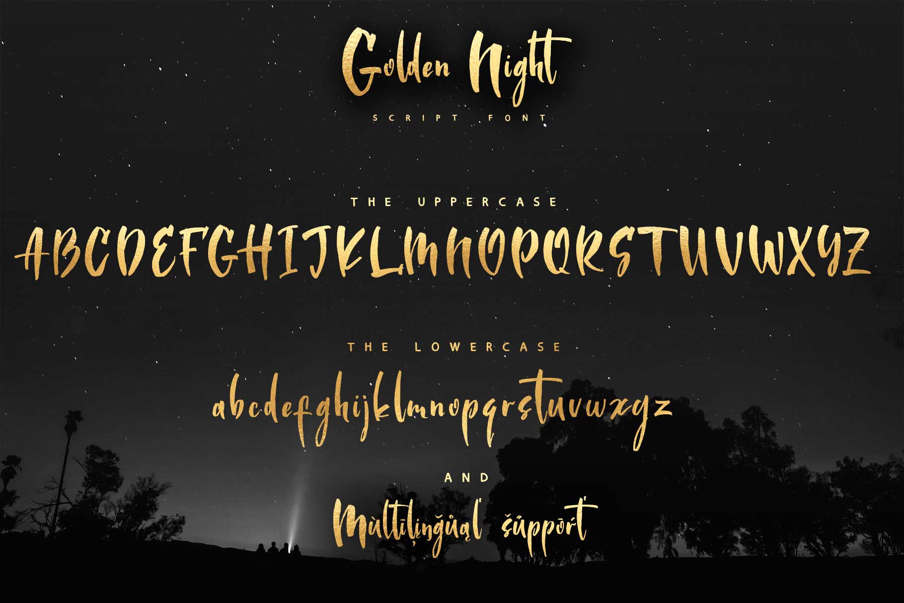 Golden Night Cyrillic & PS styles font.