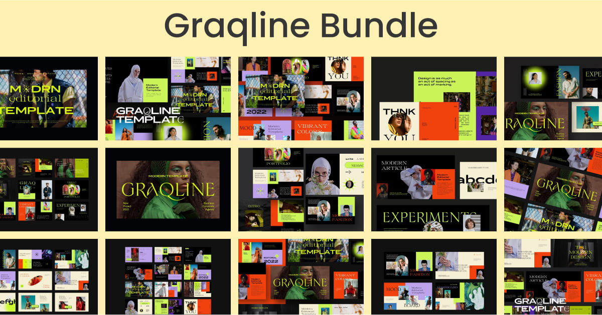 Perfect example of Graqline Multipurpose Presentation Template for Facebook page.