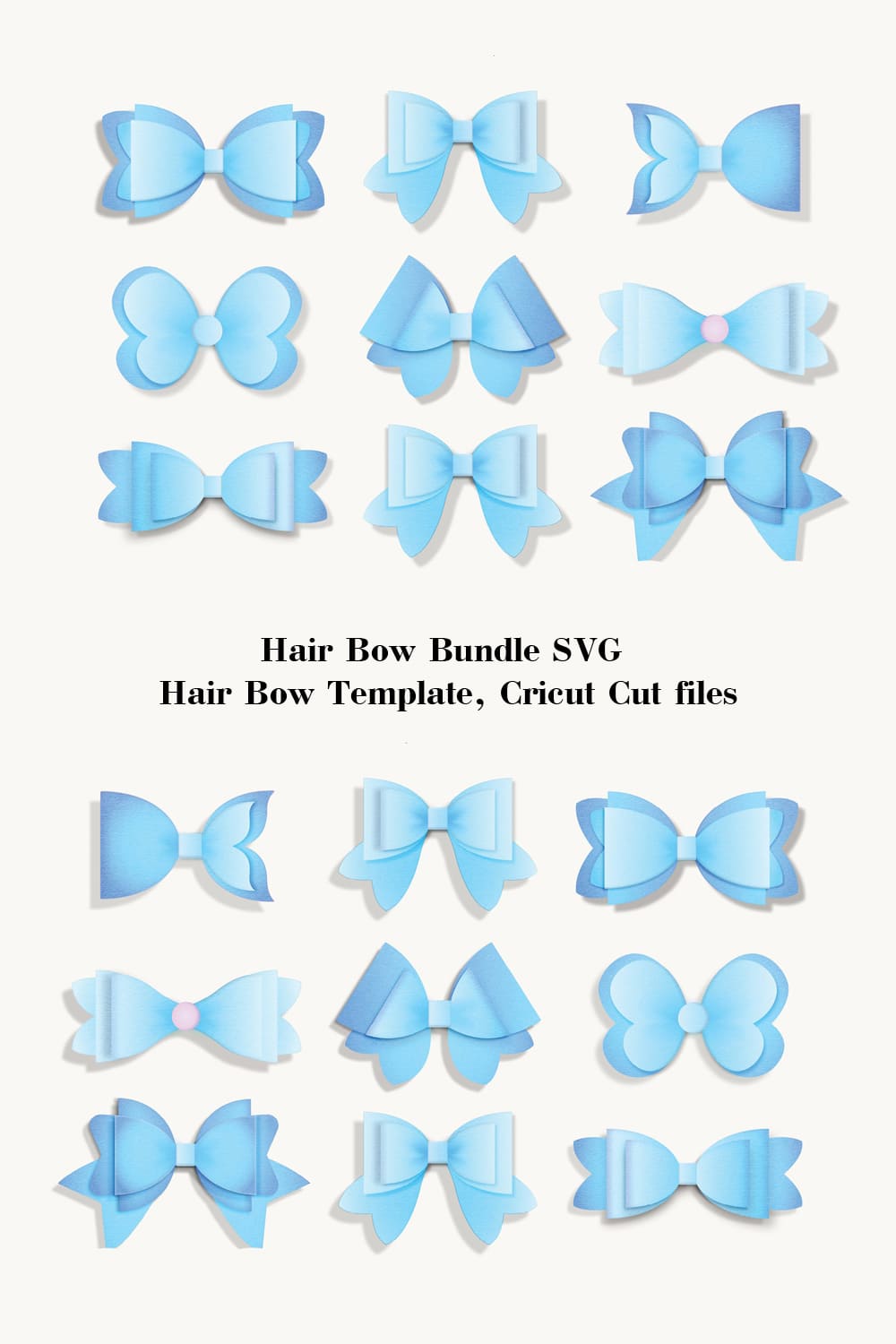 Big blue bow collection.