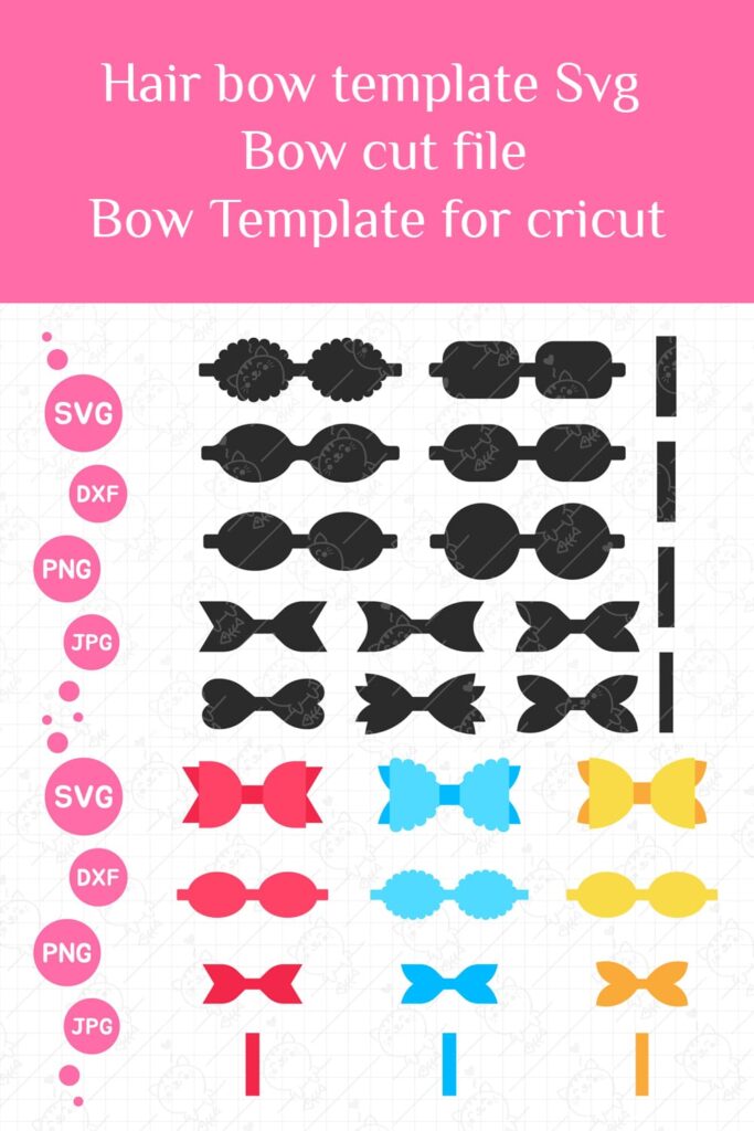 Hair Bow Template Svg | Bow Cut File|Bow Template for Cricut ...