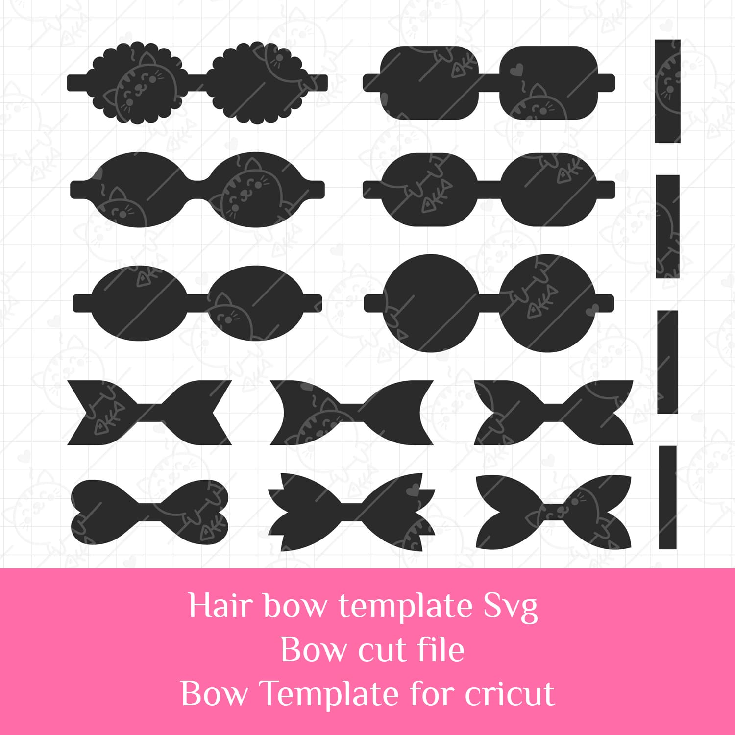 Hair bow template Svg | Bow cut file|Bow Template for cricut.