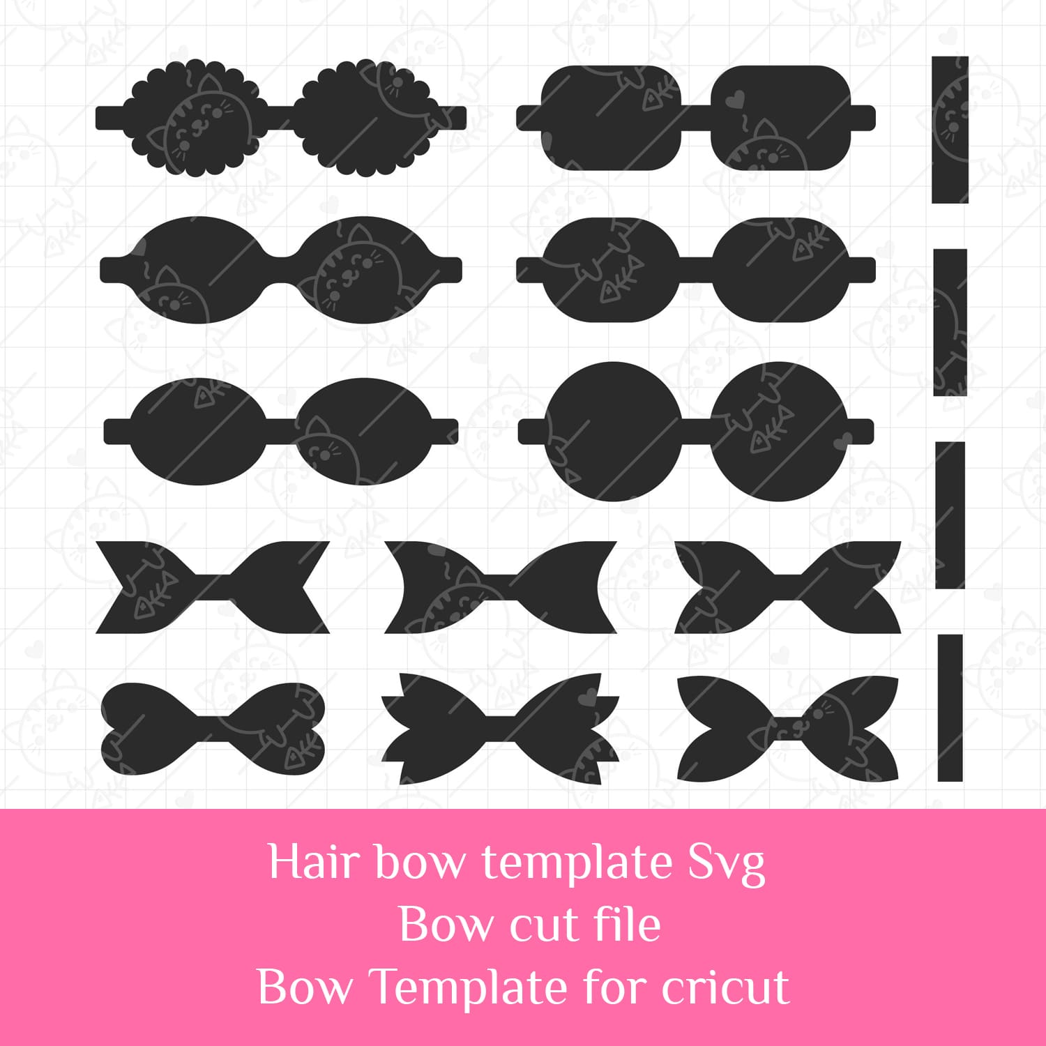 Hair Bow Template Svg | Bow Cut File|Bow Template for Cricut – MasterBundles