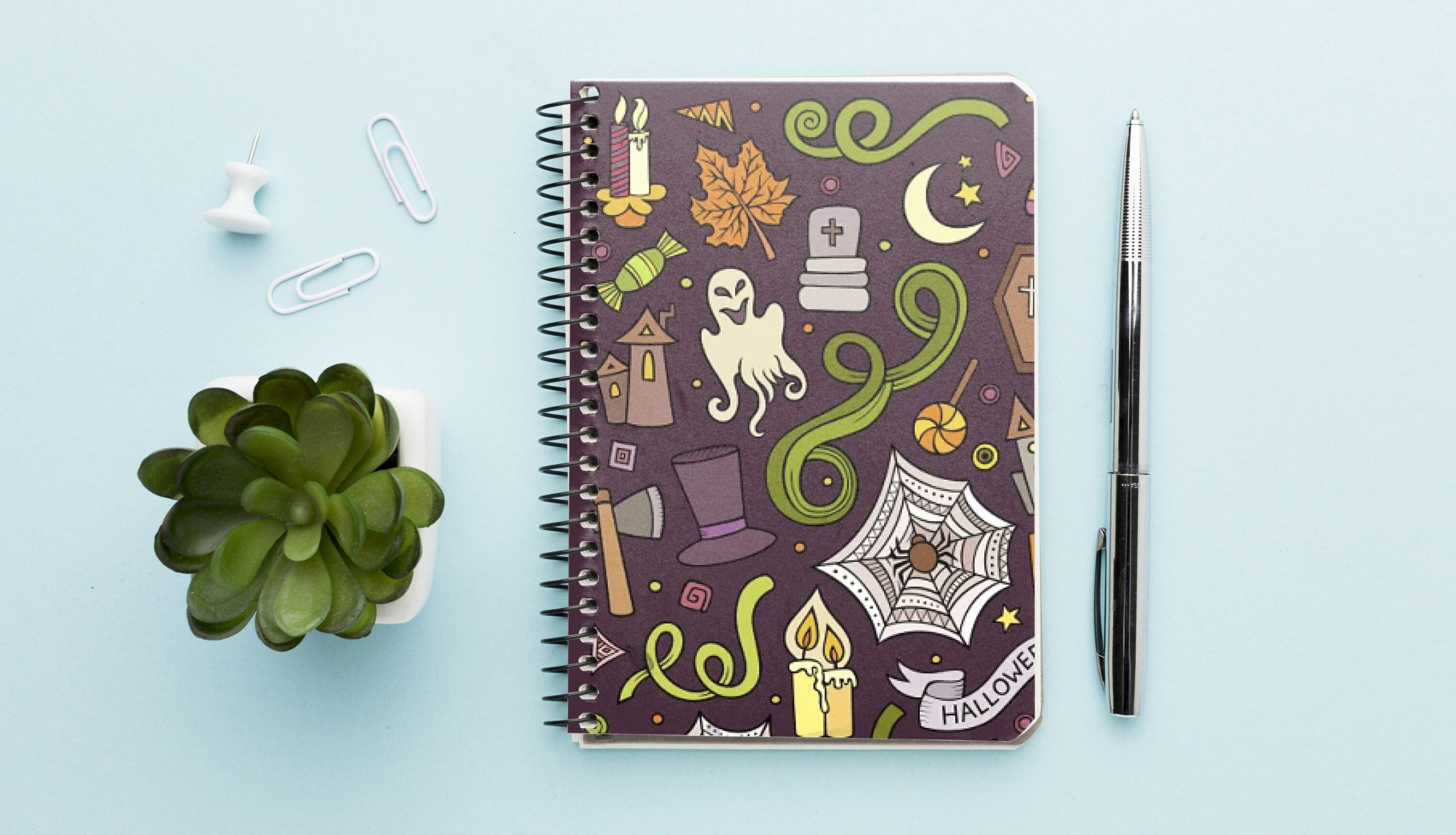 Halloween Objects & Symbols Set - notebook.