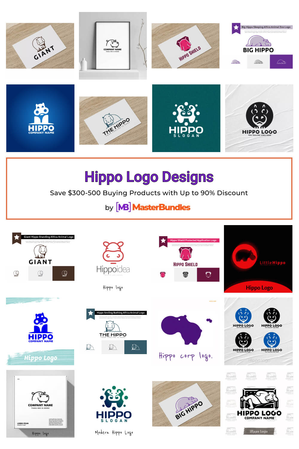 hippo logo designs pinterest image.
