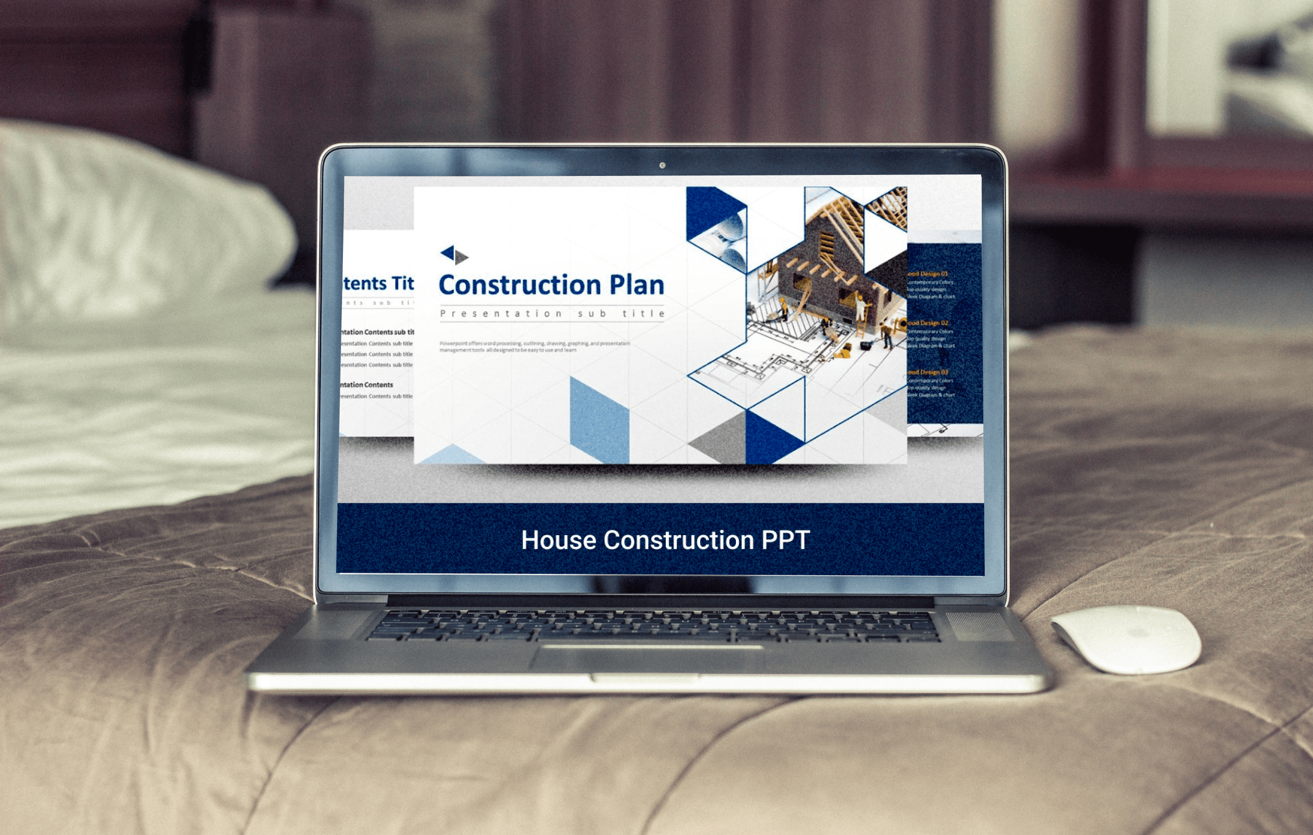 House Construction PPT - more laptop.