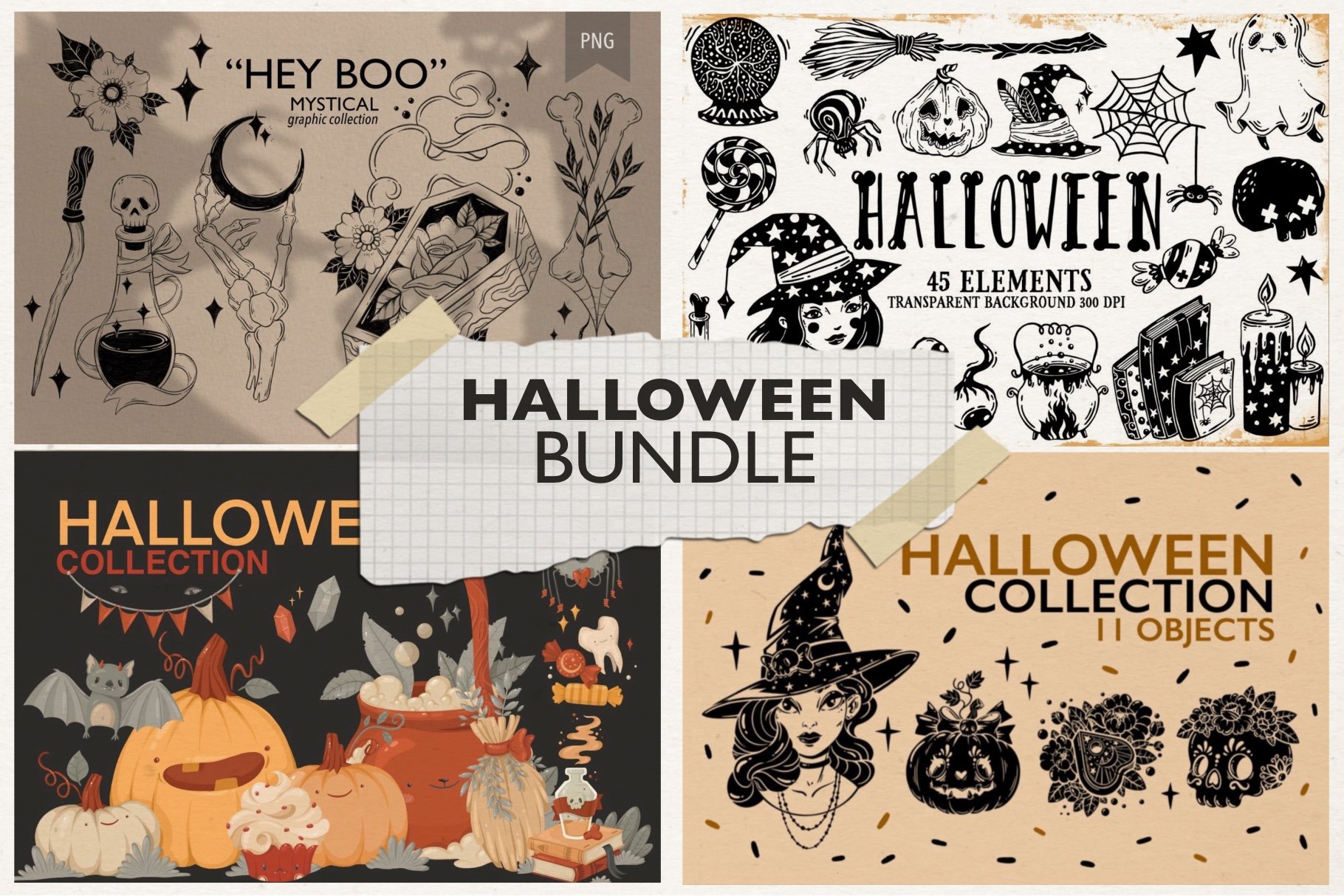 Use this collection for your festive Halloween mood.