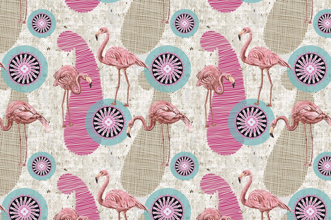 Premium flamingos in luxury colors.