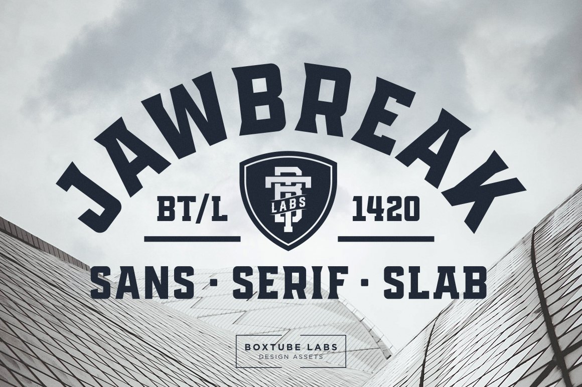Vintage font in bold style.