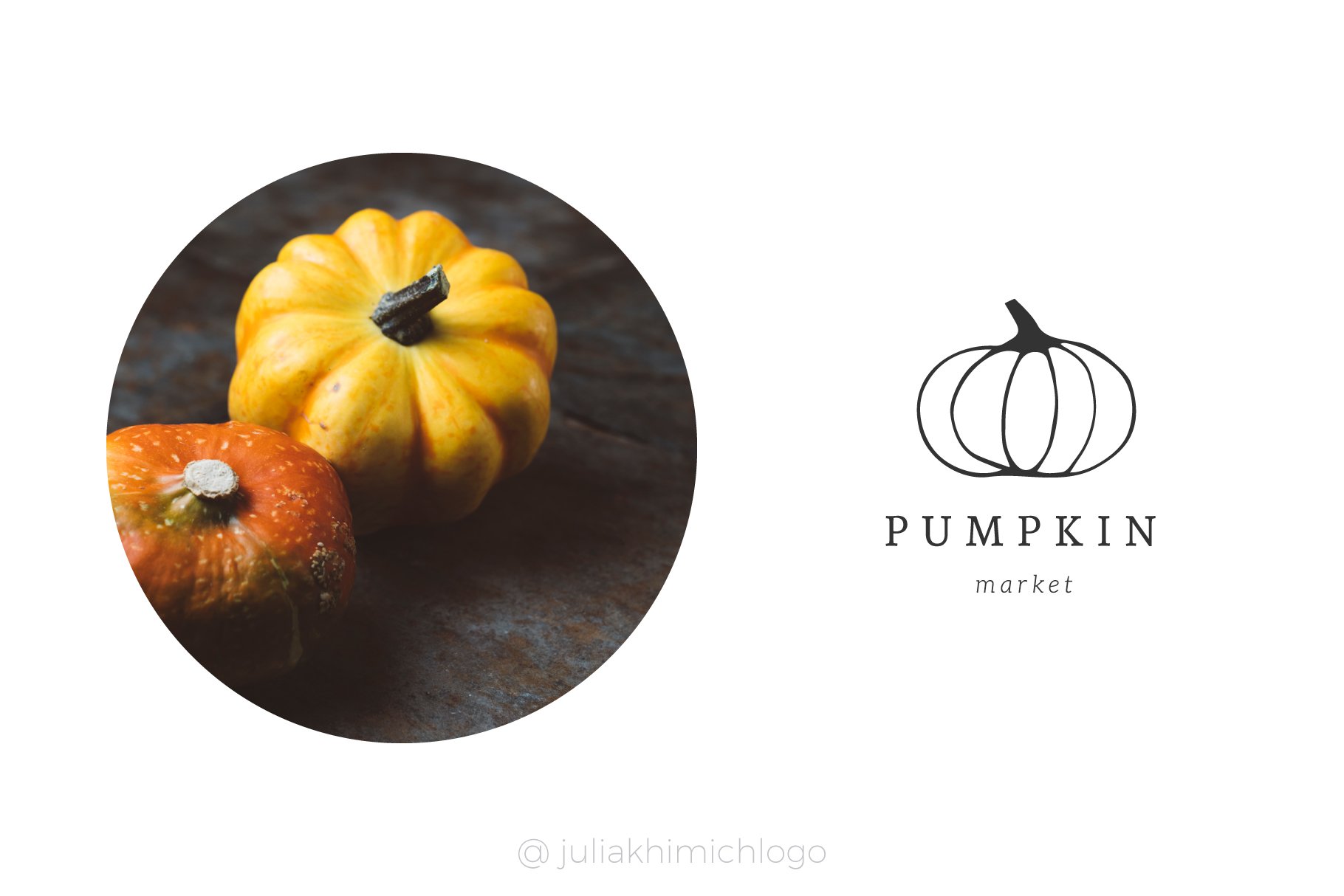 Delicate logo for a pumpkin brand.