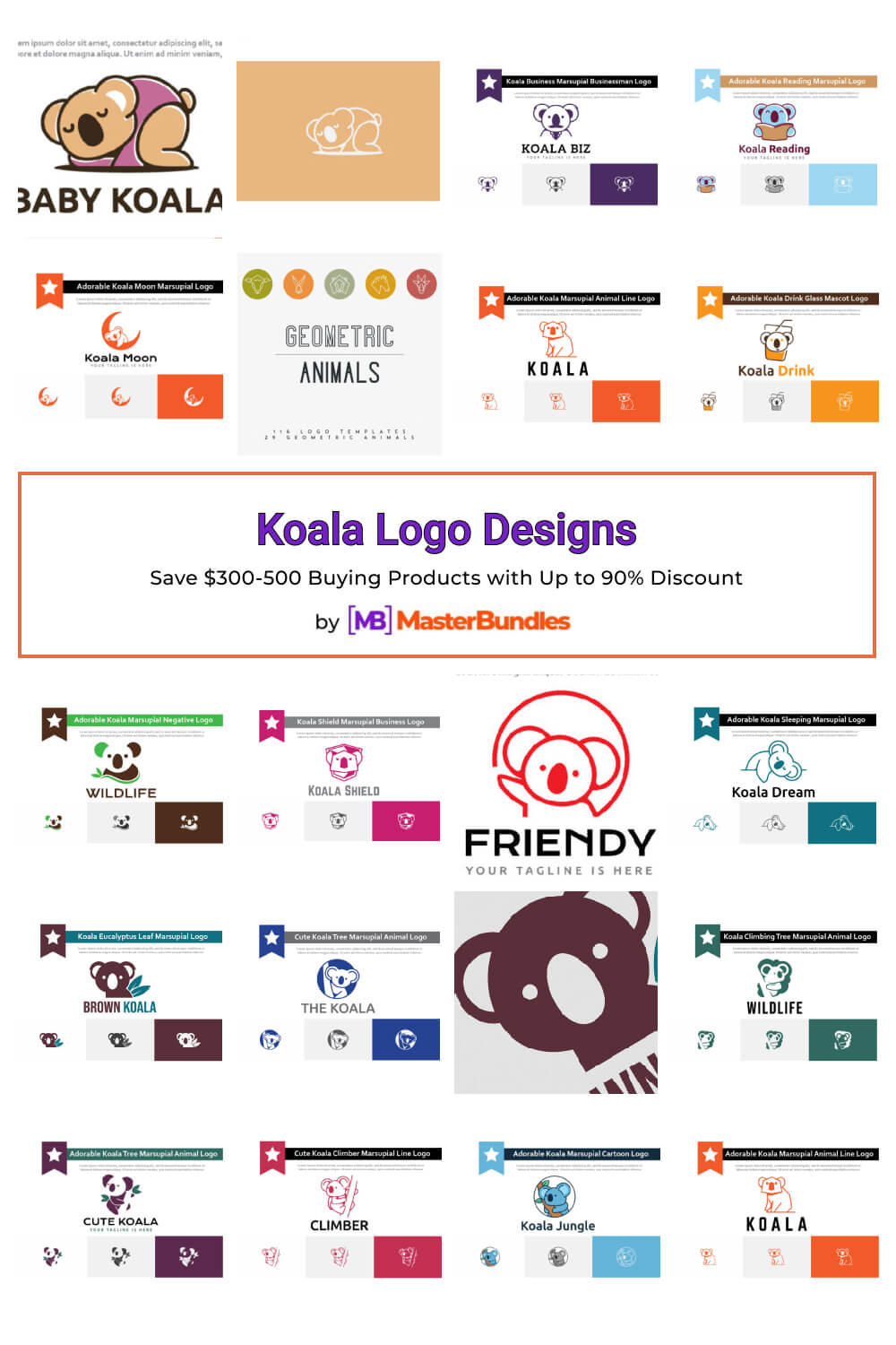 koala logo designs pinterest image.