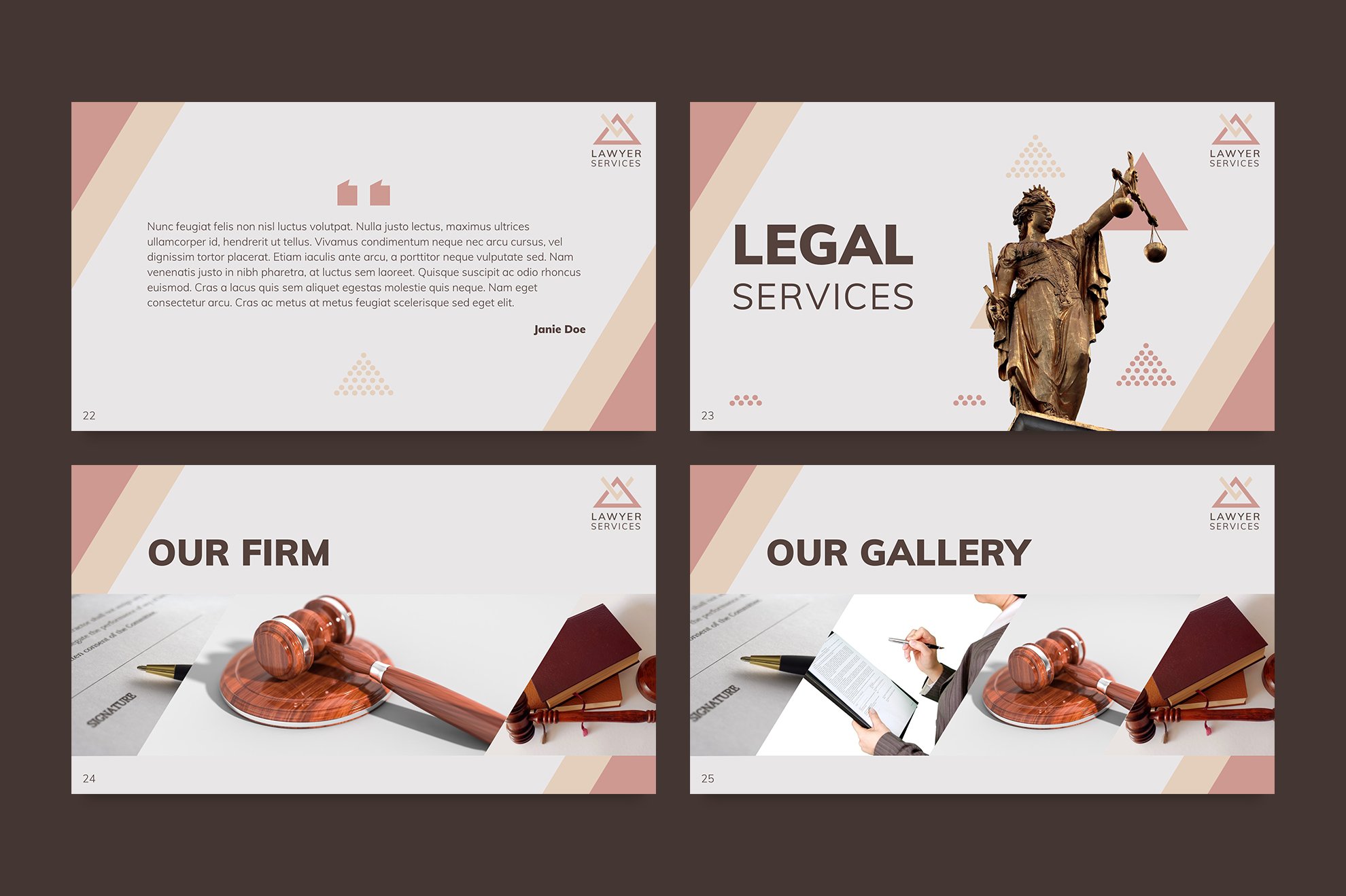 Light brown template for your lawyer company.