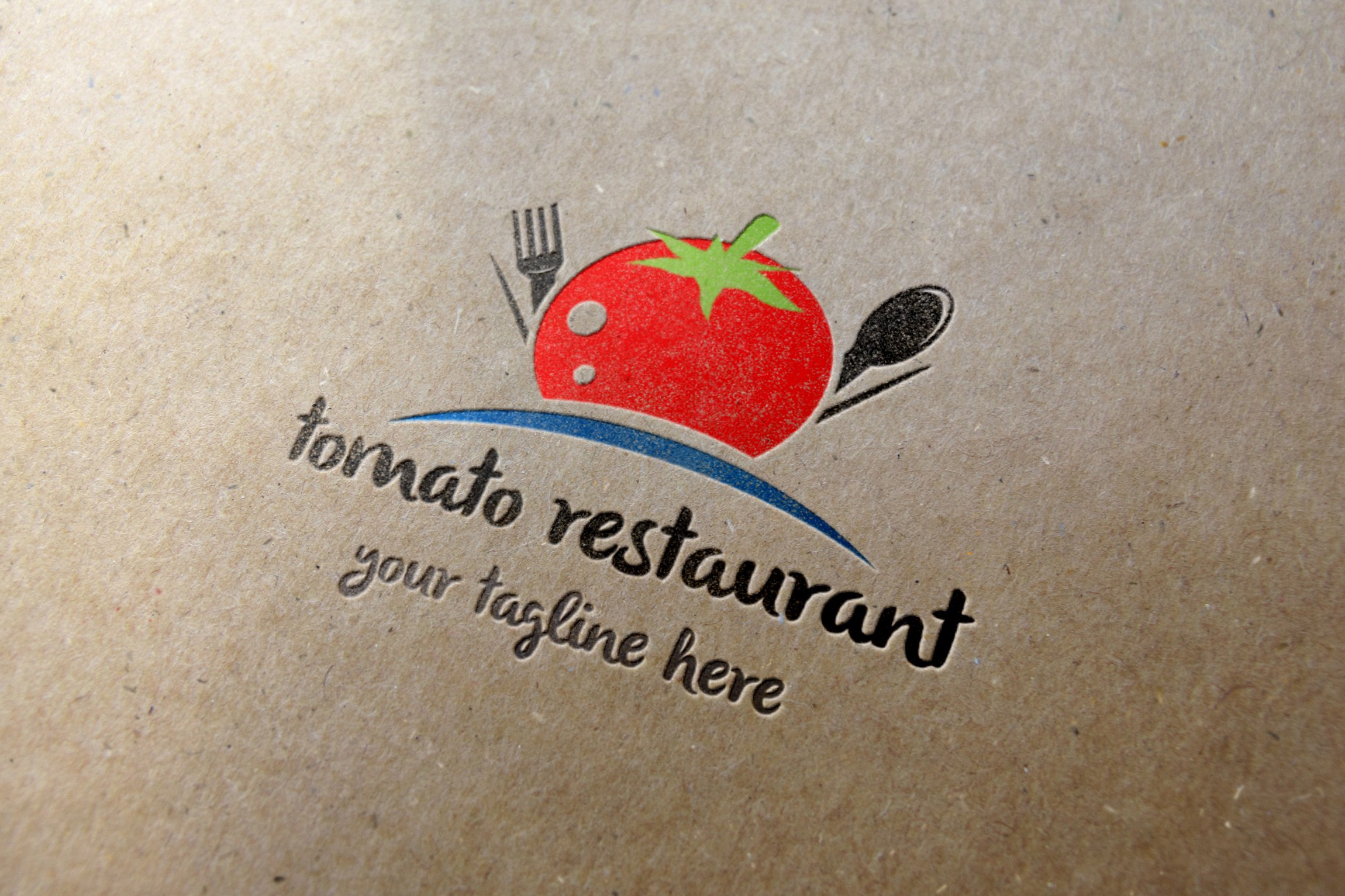 Old beige paper with the tomato logo.