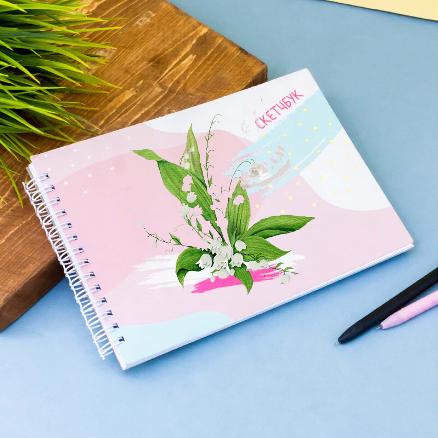 Beautiful graphic lily elements for your creative notes.