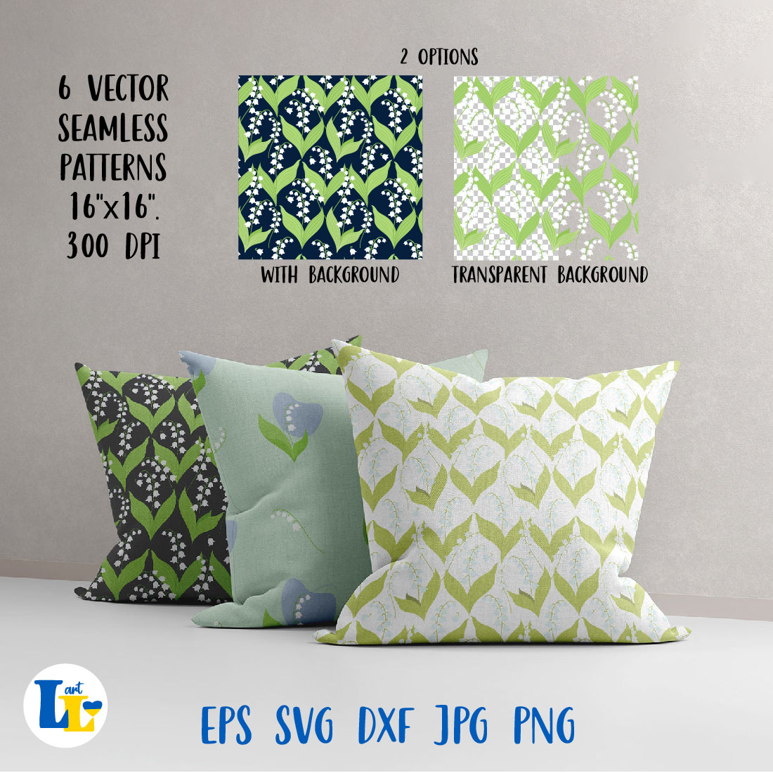 Lily of the Valley Clipart & Patterns cover image.