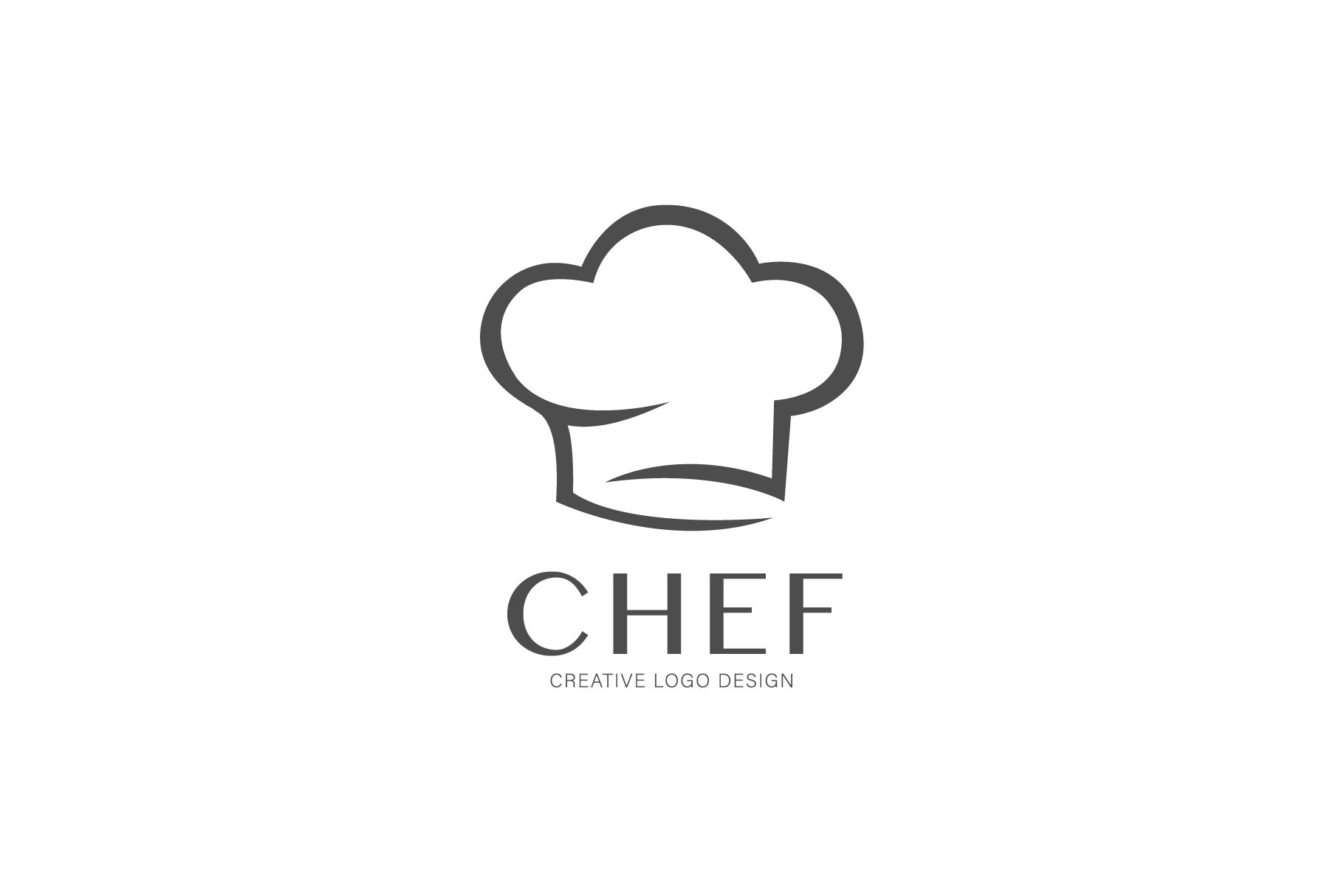 Grey logo for food business.