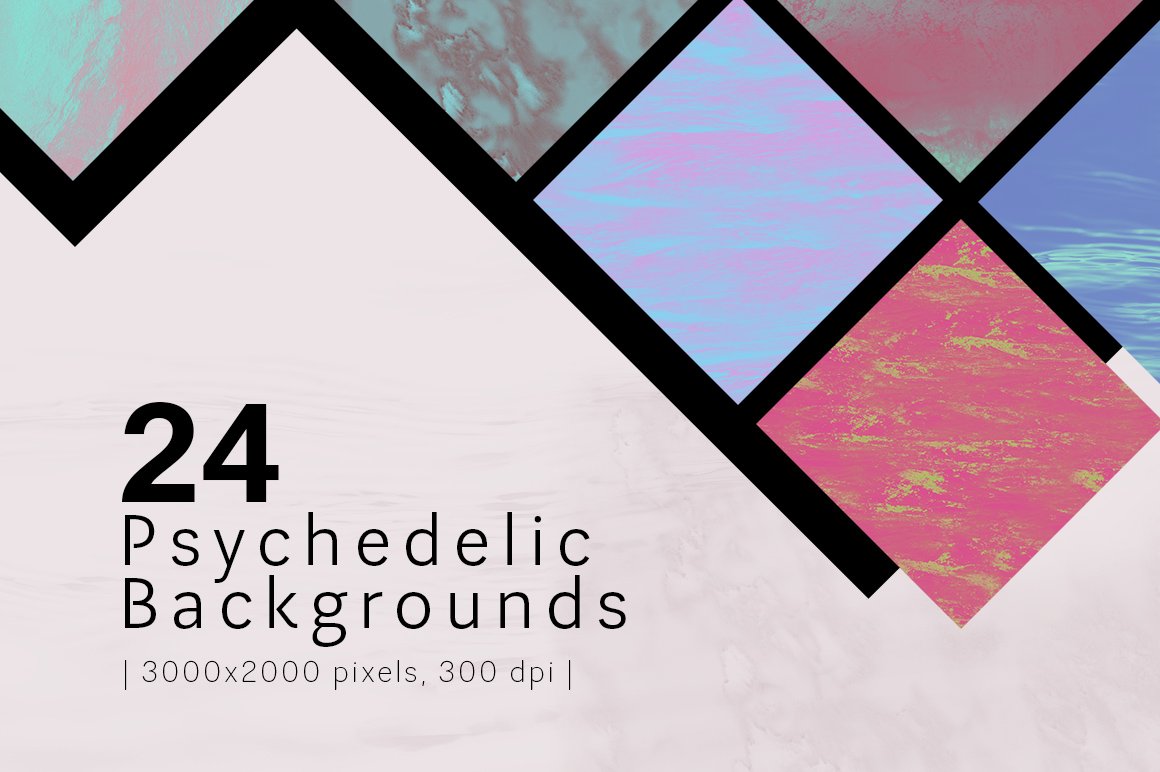 Psychedelic backgrounds for different topics.