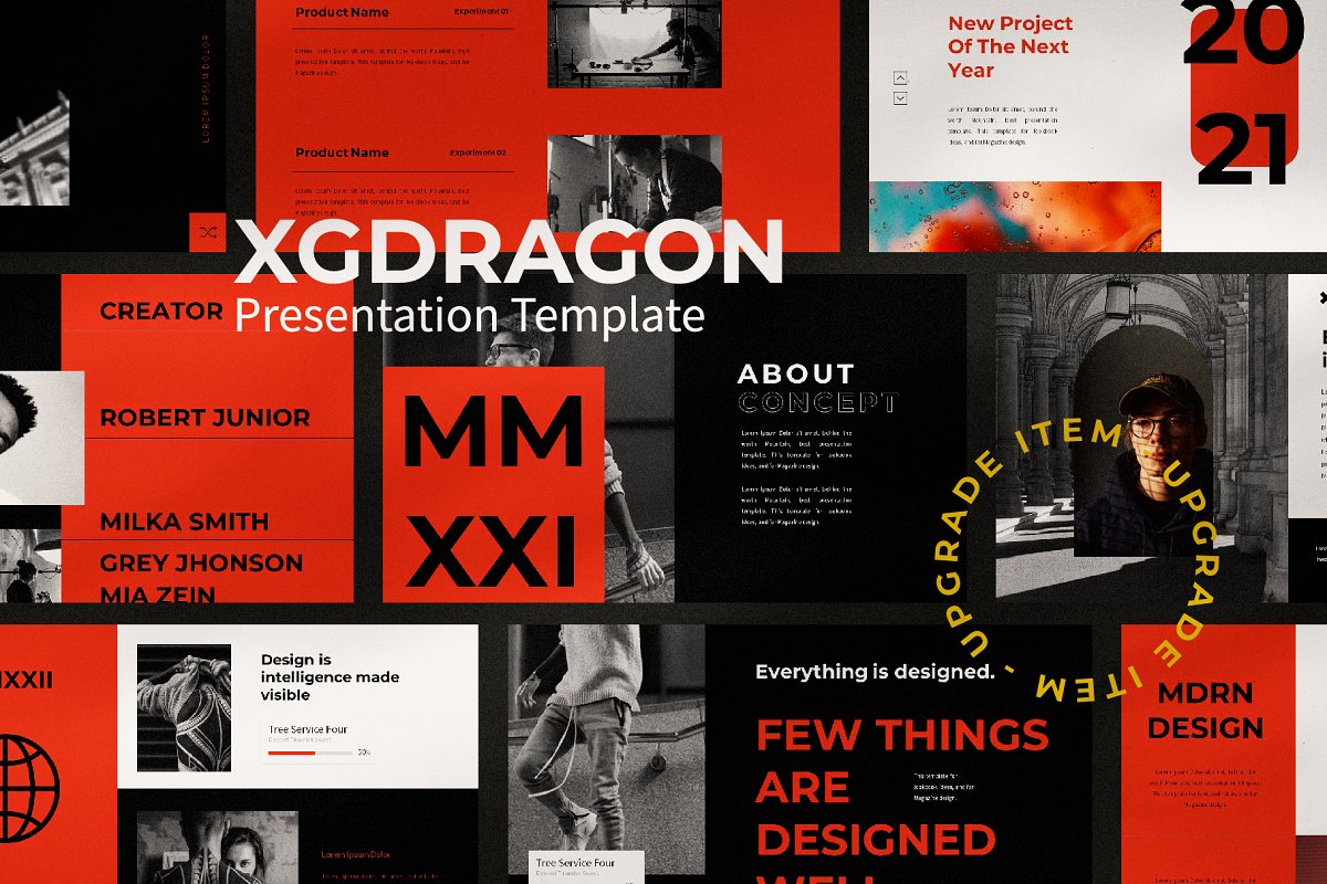 XGdragon Powerpoint Template - cover image preview.