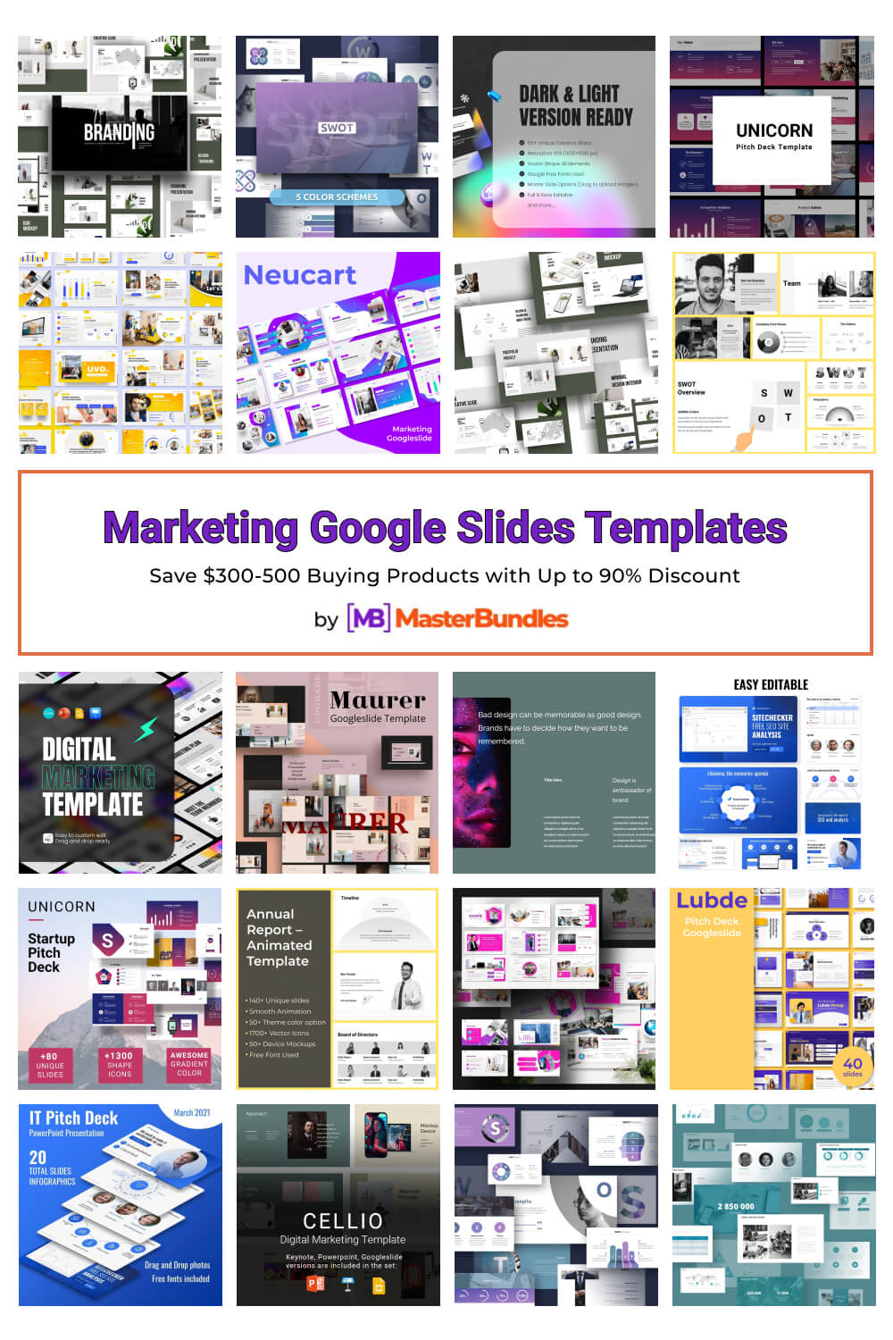 marketing google slides templates pinterest image.