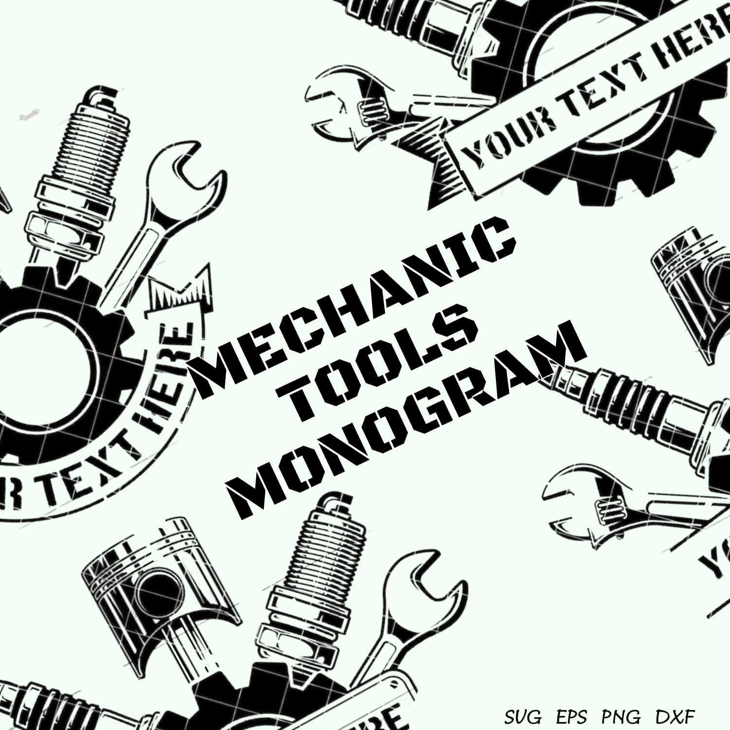 Mechanic Tools Monogram picture preview.