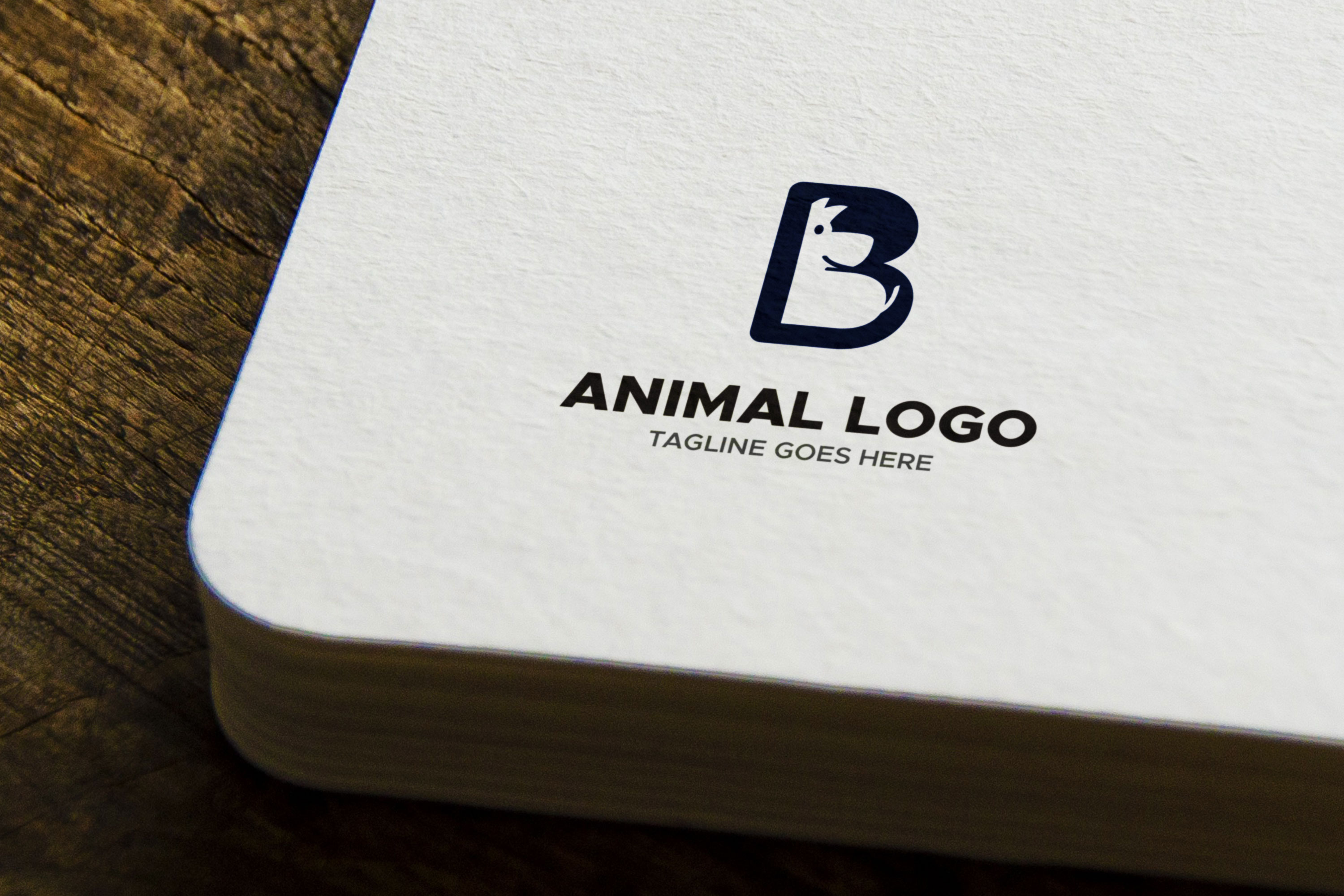 mockup B Letter Animal Logo.