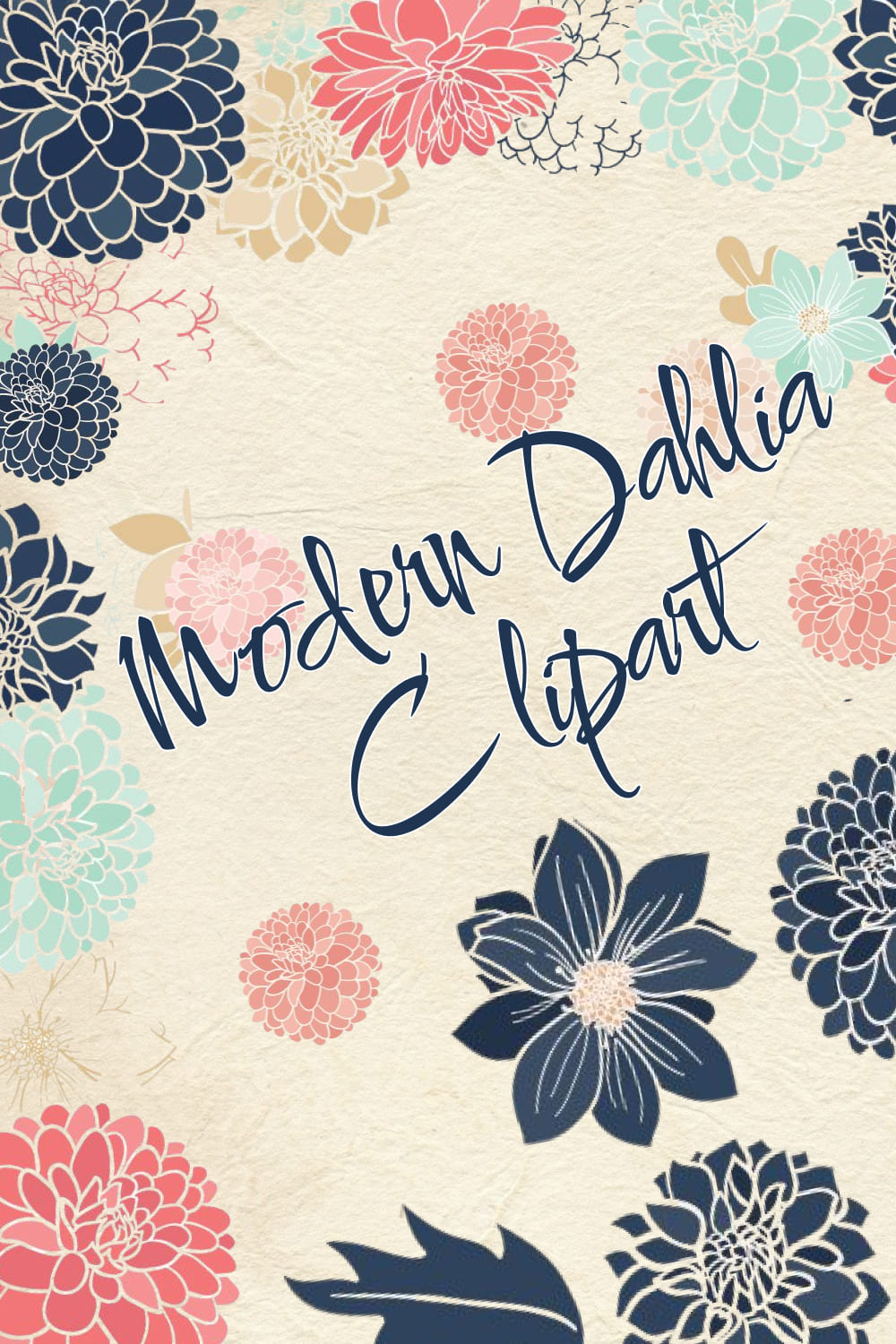 Modern Dahlia Clipart & Vectors - preview image.