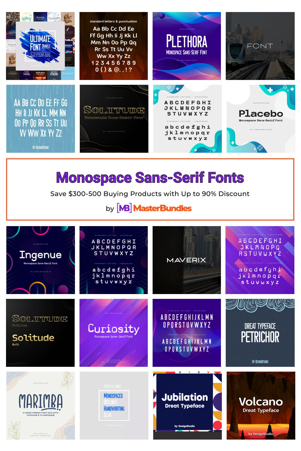 monospace sans serif fonts pinterest image.