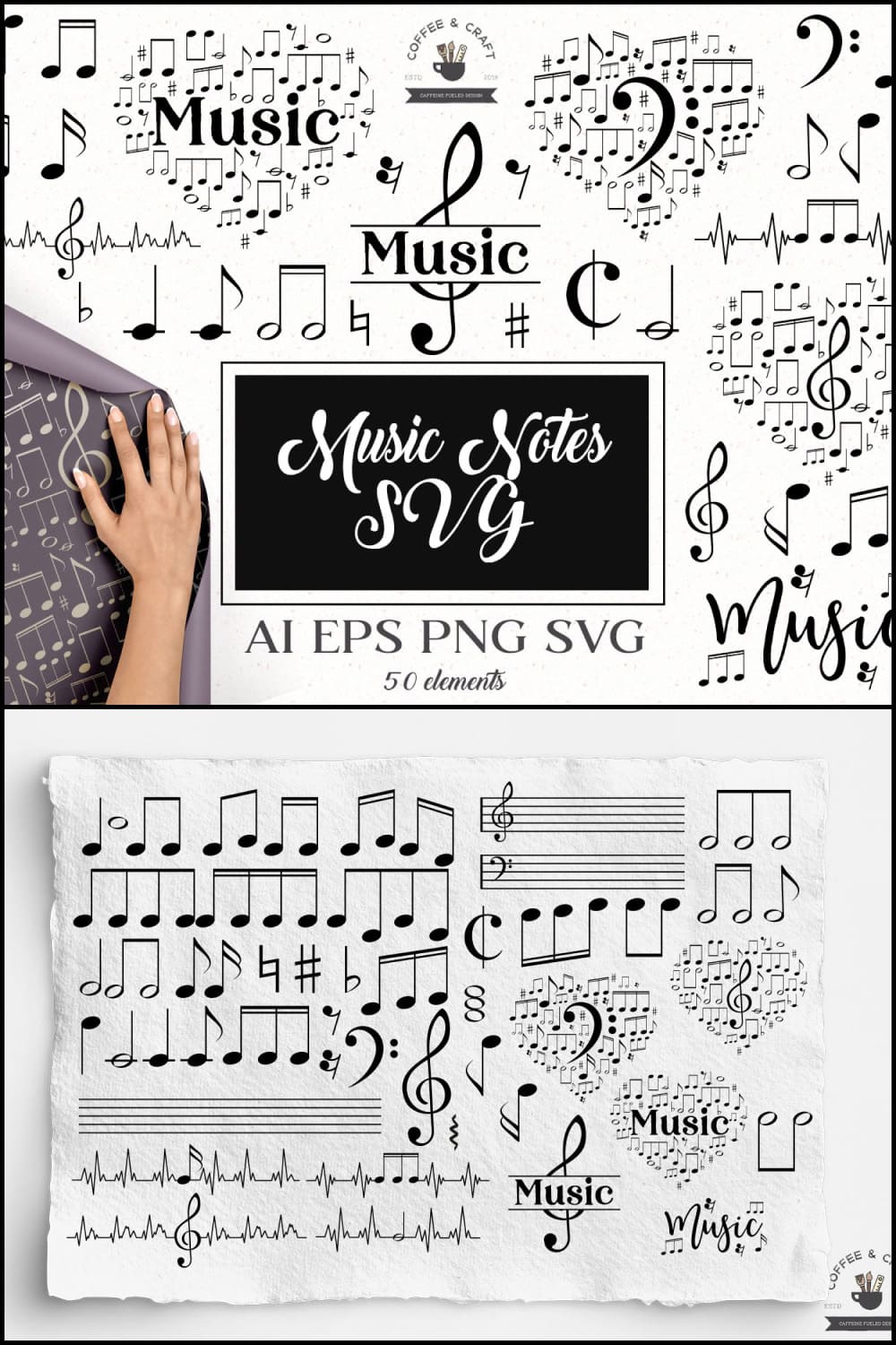 Music notes in svg format.