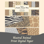Neutral Animal Print Digital Paper main cover.