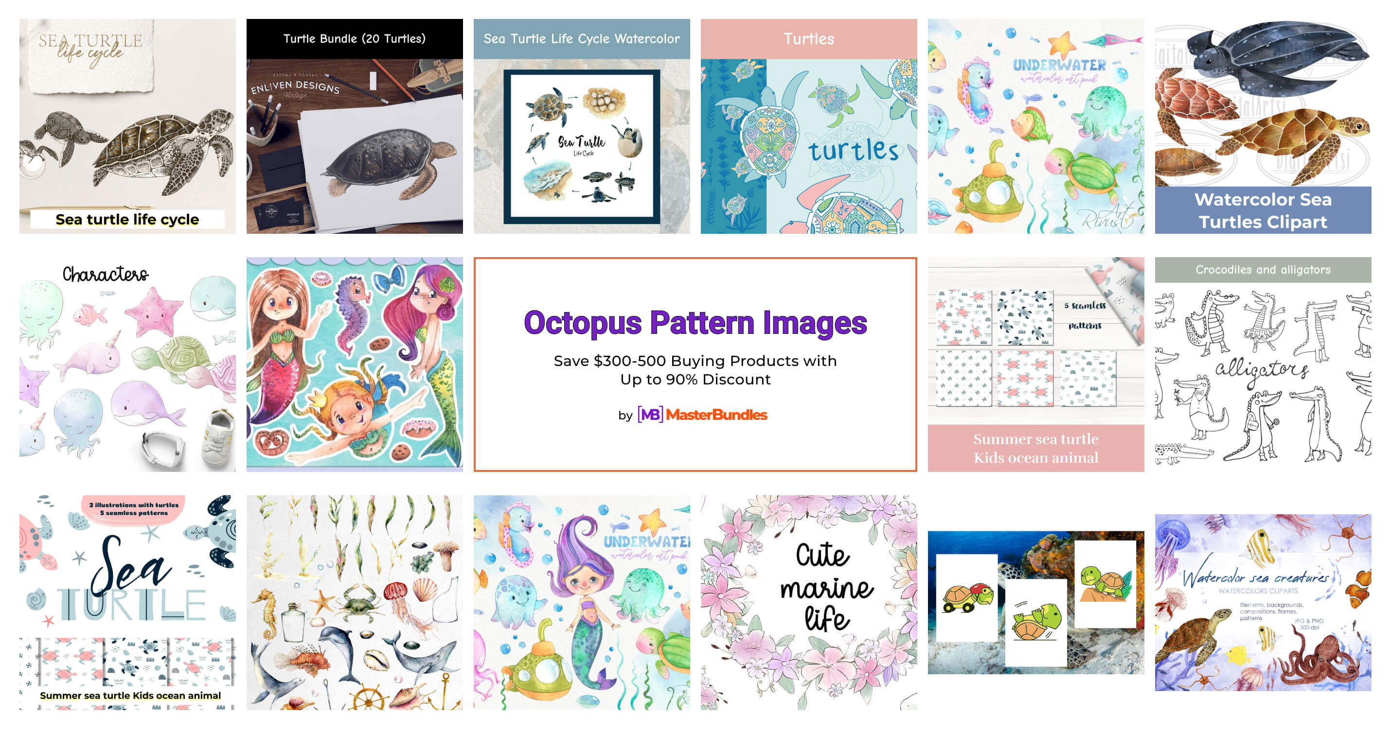 3+ Octopus Pattern Design Bundles for 2025 - MasterBundles