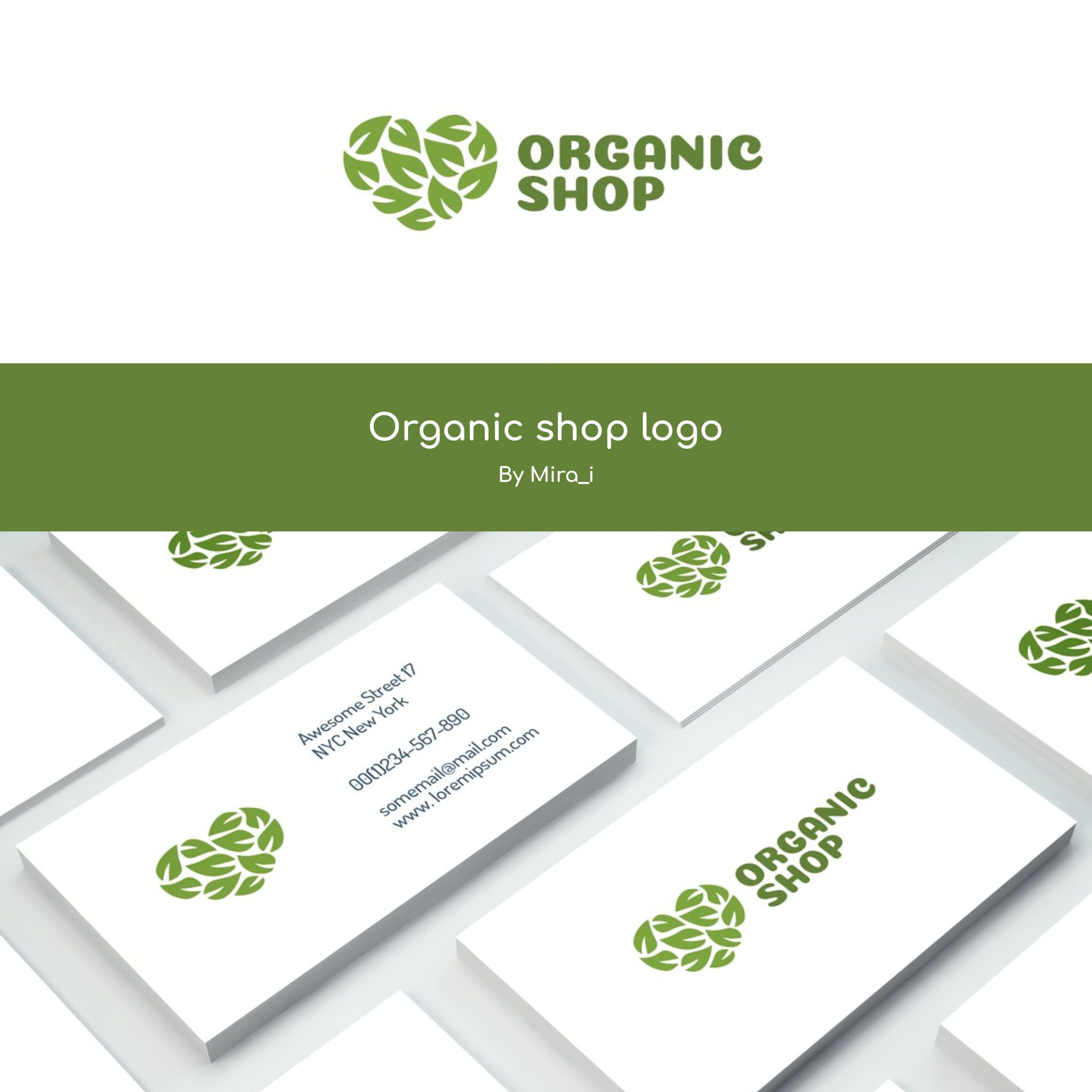 Organic shop logo cover.