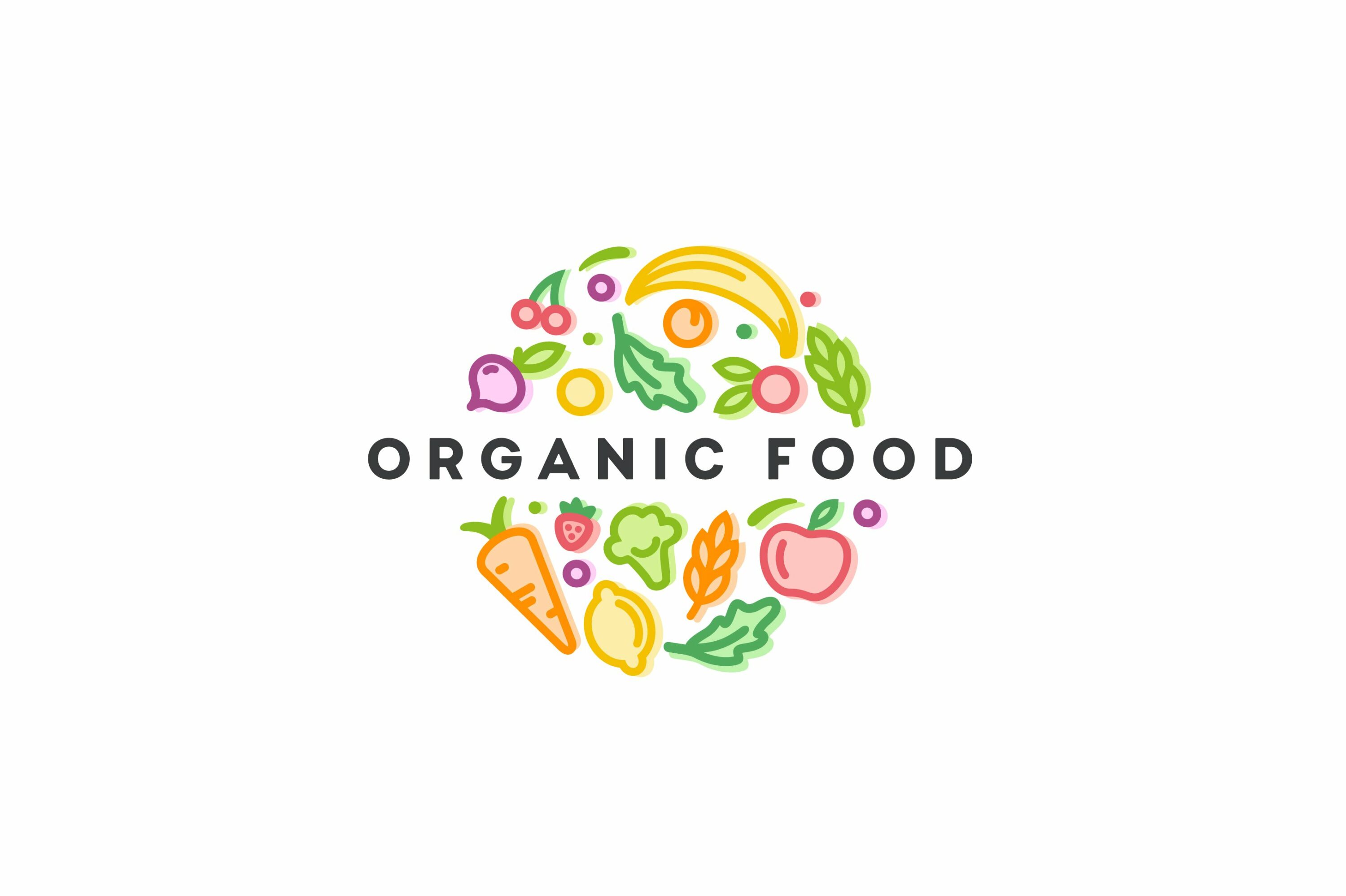 Multicolor food logo.