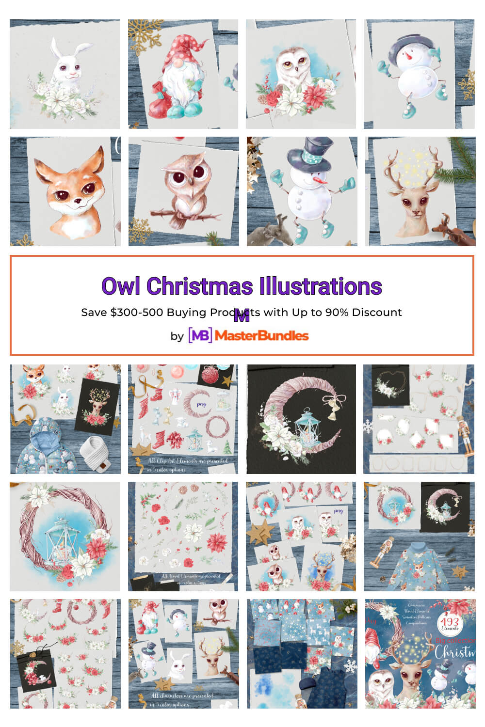 owl christmas illustrations pinterest image.
