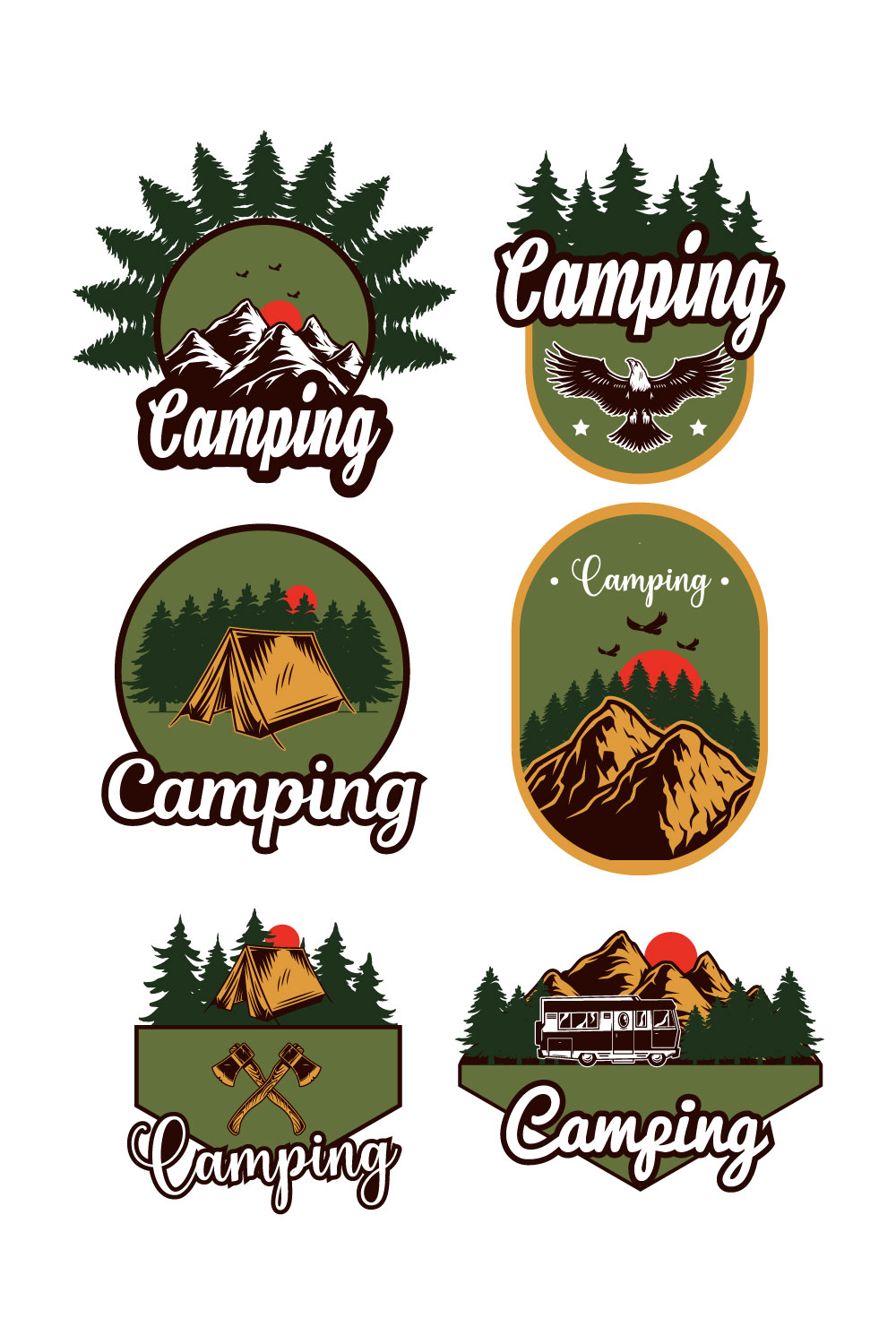 Camping Graphic T-shirt Design pinterest.