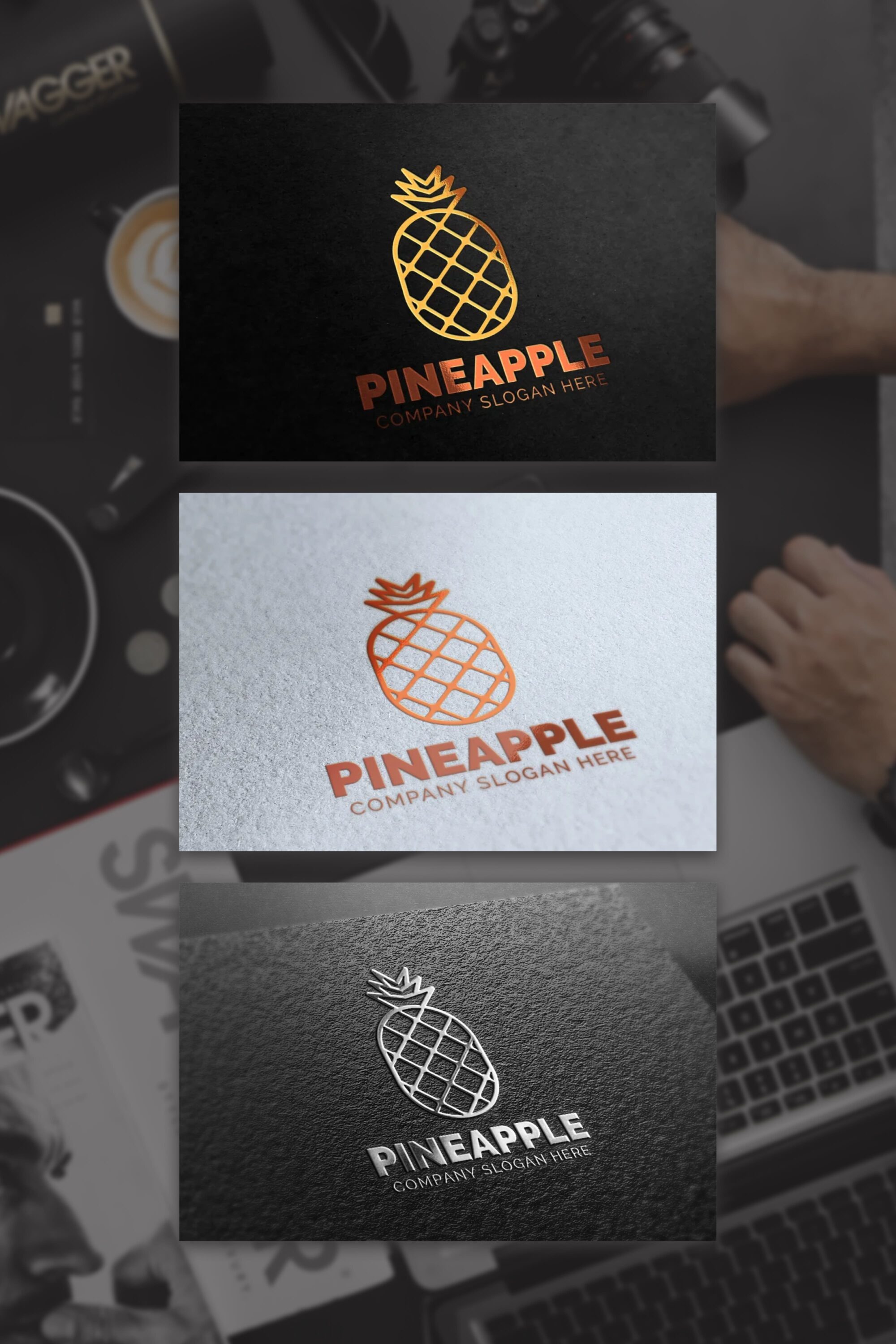Pineapple logo collection.
