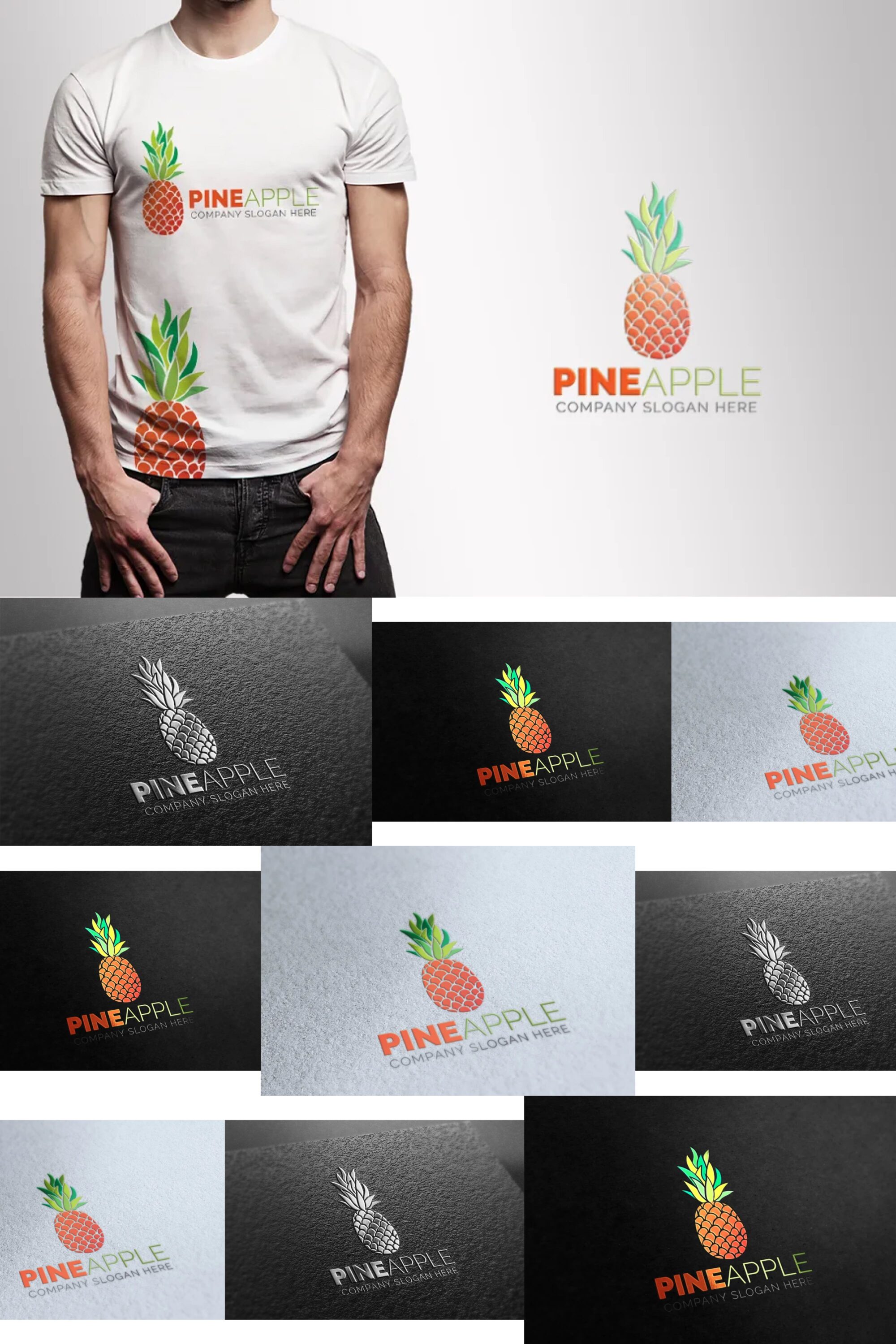 Colorful food logo collection for restaurant.